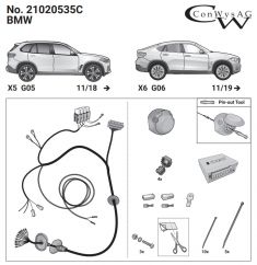 BMW X5 X6 tow bar 13-pin LED wiring kit 21020535C ConWys - Australia Towbars & Performance - australiatowbars.com.au
