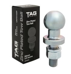 50mm chrome tow ball 3500kG 63mm shank TAG  - Australia Tow Bars & Performance - australiatowbars.com.au