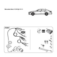 Mercedes CLS C218 tow bar LED wiring kit WYR232713R-T trail-tec - Australia Towbars & Performance - australiatowbars.com.au