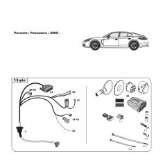 Porsche Panamera tow bar LED wiring kit WYR300113R-T trail-tec - Australia Towbars & Performance - australiatowbars.com.au