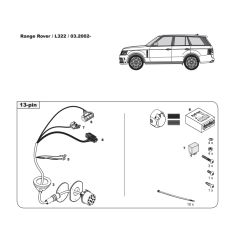 Range Rover III L322 tow bar LED wiring kit WYR330213R trail-tec - Australia Towbars & Performance - australiatowbars.com.au