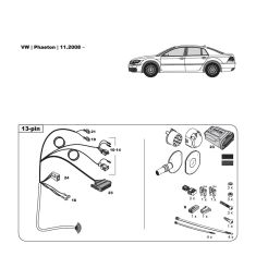 VW Phaeton tow bar LED wiring kit WYR425913R-T trail-tec - Australia Towbars & Performance - australiatowbars.com.au