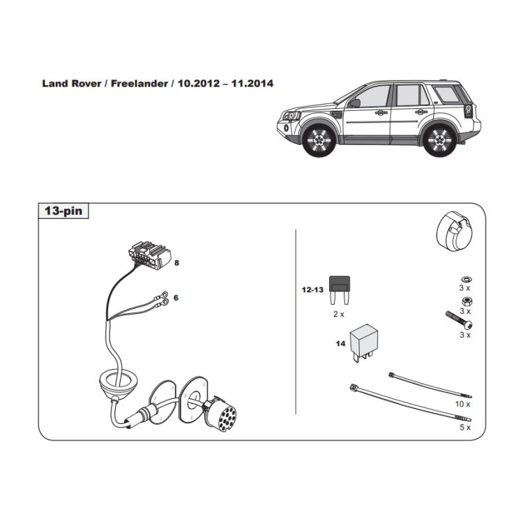 Land Rover Freelander 2 SUV 01/2013 - 03/2015 - Towbar Kit - HEAVY DUT –  Towbars Australia